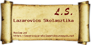 Lazarovics Skolasztika névjegykártya
